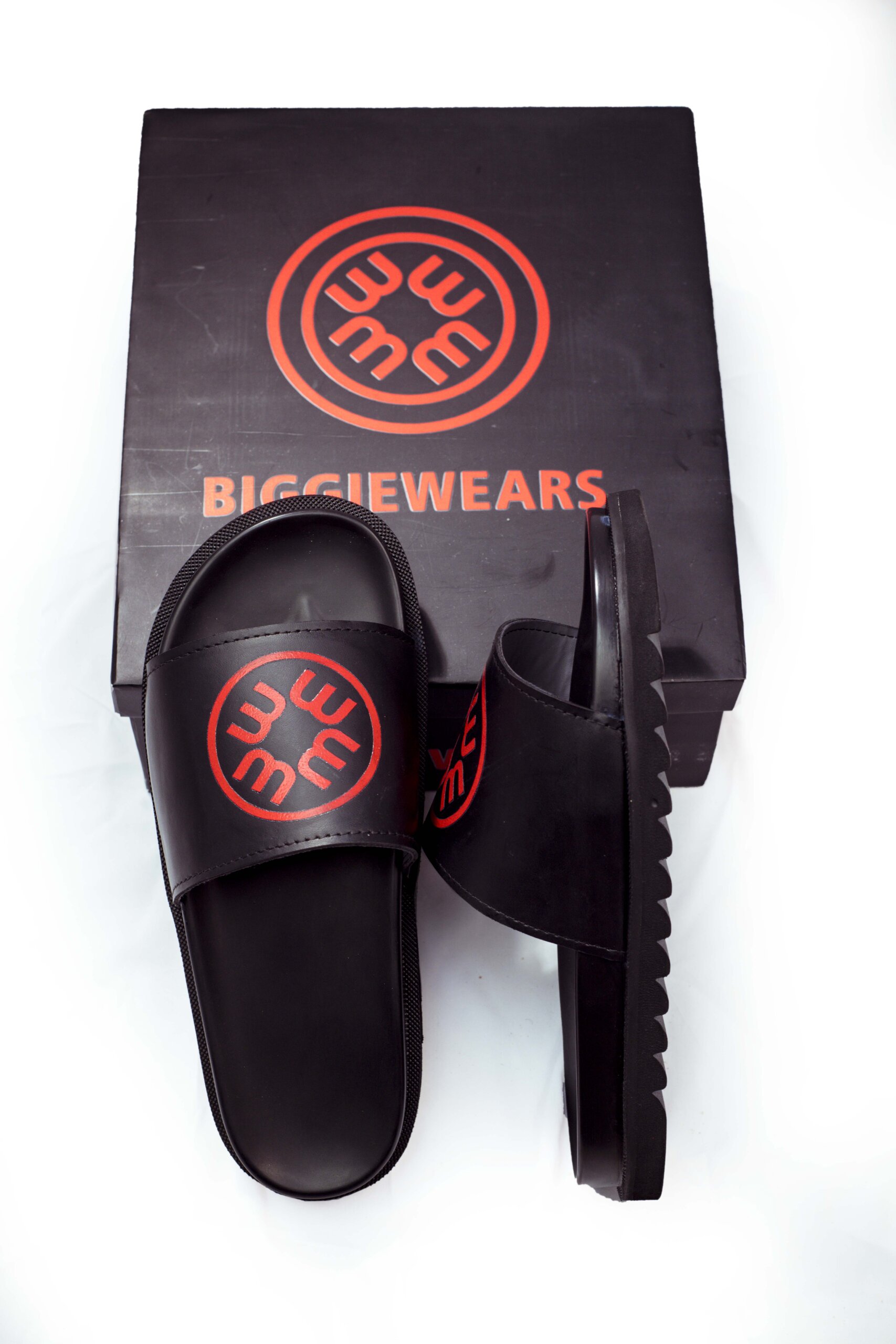 Men's Black & Red Slide (Size 45) - Image 2